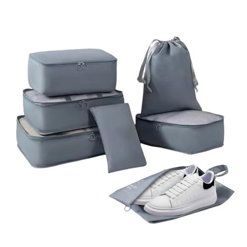 Set di organizer per valigie, 7 pezzi, per imballare i vestiti, imballare le scarpe, afferrare i sacchetti da dessouse, pratico set di organizer per valigie
