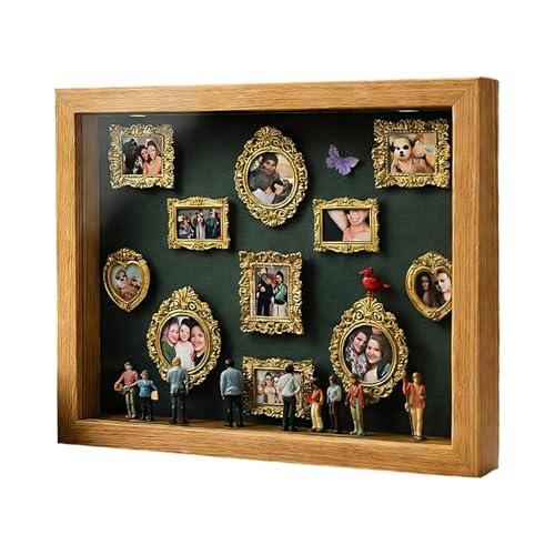 Mini scatola fai da te con silhouette da museo, scatola portaoggetti Museum of Us con figure in miniatura, celebra i tuoi ricordi unici con stile, kit cornice per scatolas portaoggetti per famiglia