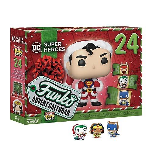 Funko Advent Calendar: DC 2023 - Superman - DC Comics- 24 Giorni di Sorprese - Mini Figura in Vinile da Colleziones - Mystery Box - Idea Regalo - di Natale per Ragazze, Ragazzi e Bambini