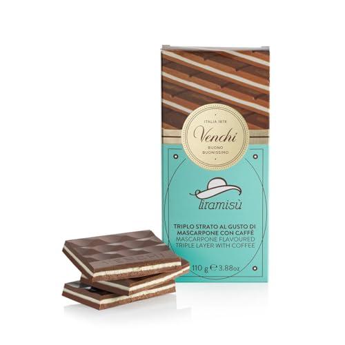 Venchi - Tavoletta di Cioccolato Tiramisù, 110 g - Senza Glutine