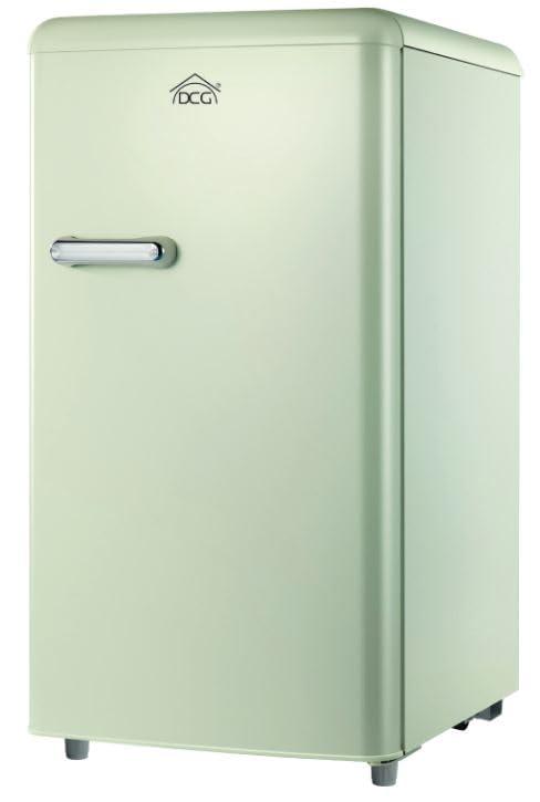 DCG Minifrigo con Porta Francese, MF100, con Compressore e Congelatore, Classe E, Bar, Casa, Ufficio, Negozio, 100 lt (Beige)