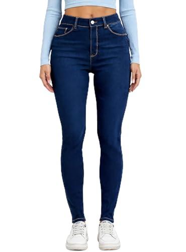 Jeans Donna Skinny Push-Up Slim Fit - Modello Snellente Elasticizzato (IT, Testo, L, Regular, Regular, Denim)