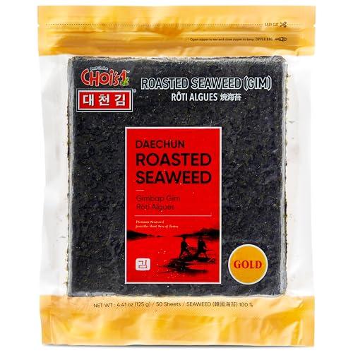 DAECHUN Sushi Nori, richiudibile, oro Grado, prodotto della Corea 50 Fogli completi
