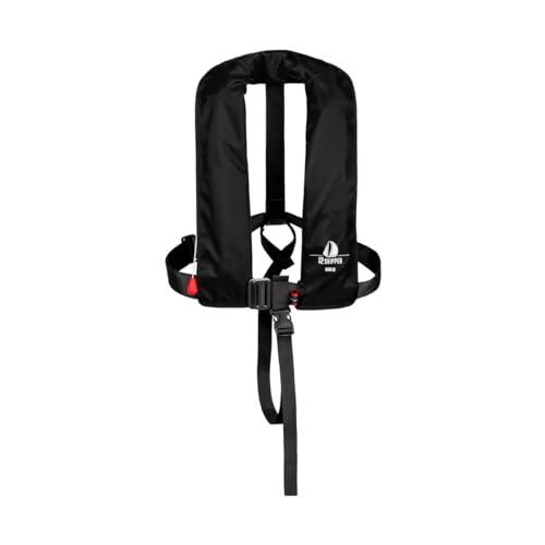 12skipper giubbotto di salvataggio automatico 165N con imbragatura, giubbotto salvagente, nero