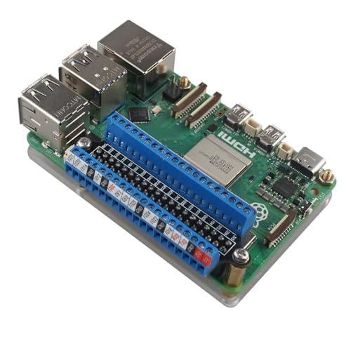 ZDE GPIO Morsettiera Breakout Board Module, GPIO Scheda di Espansione Micro Connettore Compatibile con Raspberry Pi 5/4B/3B+/3B/2B/Zero/Zero W/Zero 2 W