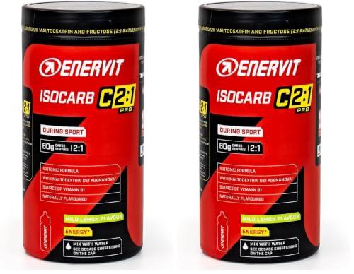 Enervit, Isocarb C2:1PRO, Barattolo 650 Grammi, Bevanda Energetica Isotonica, con 60 Grammi di Carboidrati per Porzione, Integratore Alimentare per Attività di Resistenza ad Alta Intensità