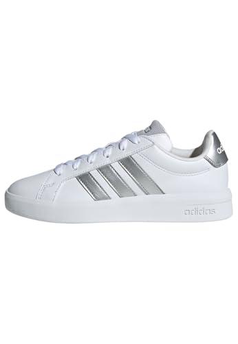 adidas Unisex - Bambini e Ragazzi Grand Court 3.0 Junior Shoes, Ftwr White/Silver Met./Silver Met., 36 2/3 EU