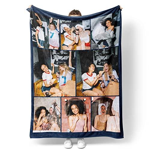 Easycosy Coperta Personalizzata con Foto, Plaid Personalizzato, Idee Regalo Natale 2025 per Donna, Uomo, Coppia e Famiglia - 8 Foto
