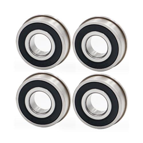 4 cuscinetti a flangia, F6003-20-2RS, diametro esterno 35 mm, diametro interno 20 mm, cuscinetto carriola, flangia flangia, carrello da giardino, cuscinetto a sfera, adatto per tutti i tipi di trolley