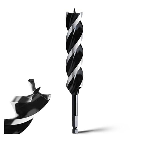 MOXPIFY Punta per legno, 30 x 300 mm, 3 lame, punta di centraggio, codolo E 9,5, per legno tenero e duro