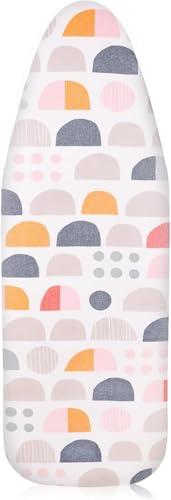 Pottwal Copriasse da Stiro Premium per Una Stiratura Facile e Veloce, per Ferri da Stiro a Vapore, Copriasse da stiro Universale, Semicerchio Marrone, 38-45cm x 120-125cm (Taglia XL)