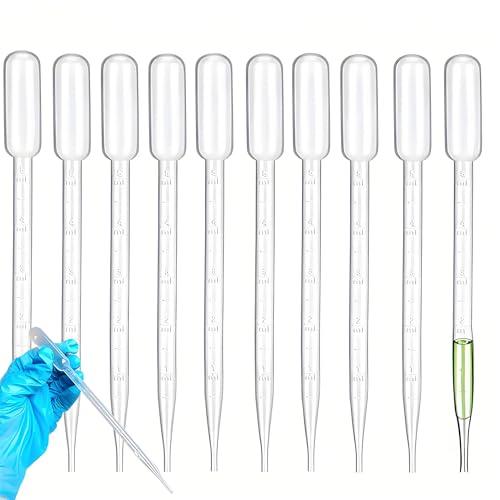 10 pezzi Pipette Plastica,5ml Pipette Contagocce,Pipetta Contagocce Graduata,Pipette Trasferimento,Contagocce Plastica,per Trasferire Profumo,Olio Essenziale,Vernice Acrilica e Laboratorio