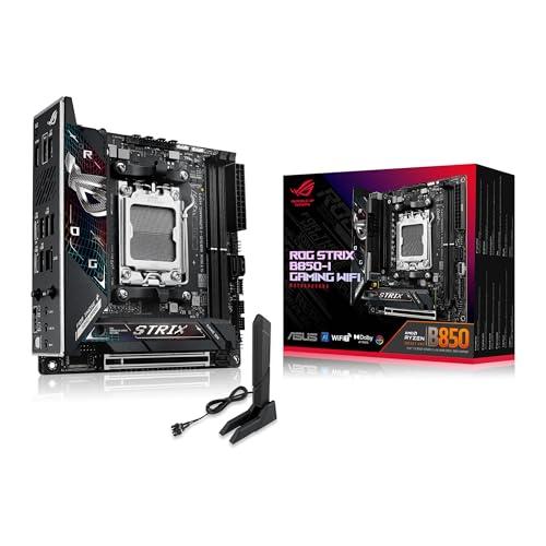 ASUS ROG Strix B850-I Gaming WiFi, Scheda Madre AMD Mini-ITX, 10+2+1 Fasi Alimentazione, Slot DDR5, PCIe 5.0 con Slot Q-Release, 2 slot M.2, WiFi 7 con WiFi Q-Antenna, AI Advisor, AI Networking II