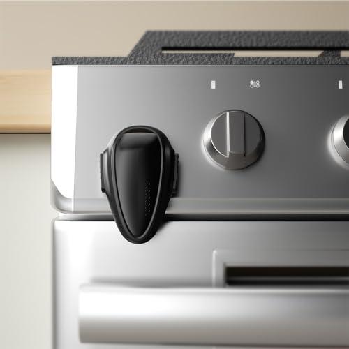 EUDEMON Serratura per forno di sicurezza per bambini, serratura per porta anteriore del forno, facile da installare, non sono necessari strumenti o trapani (Nero profondo, 1 Pezzi)