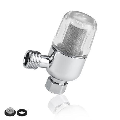 Filtro riutilizzabile, GEBAUM Filtro acqua Rubinetto con Filettatura interna ed Esterna da 1/2