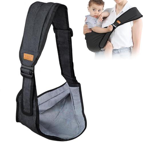Portatutto per Neonati Con Tracolla Regolabile, da 0 a 36 Mesi, per Bambini Fino a 20 kg (Nero)