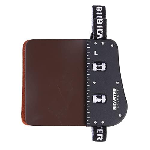 BICASTER SP3 Barebow Finger Tabs Pelle bovina Face+Piastra in alluminio (grande, destrorsi)