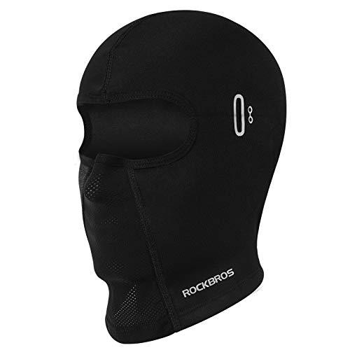 ROCKBROS Passamontagna per Moto Invernale Corto Antivento, Balaclava Sottocasco Caldo Termico, Uomo Donna, Sci, Bici, Snowboard, Taglia Unica 54-62cm con Fori per Occhiali