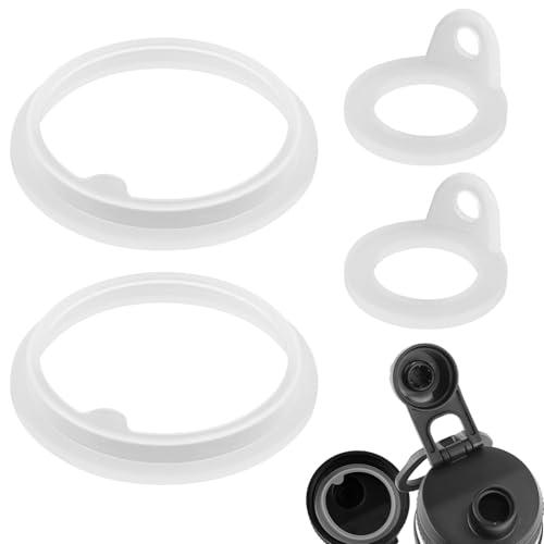 PEUTIER 4pz Guarnizione Borraccia, Guarnizioni ad Anello di Tenuta in Silicone Anti-Perdite O-Ring di Ricambio per Borraccia Compatibile con TAKEYA Actives all OZ (Non per TAKEYA Originals)
