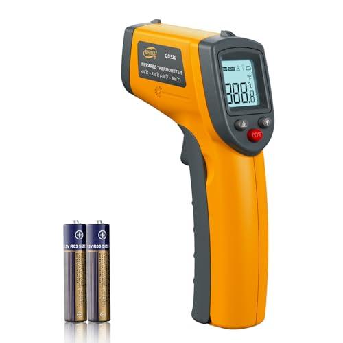 Termometro a Infrarossi Digitale Benetech, Pistola a Temperatura Laser Senza Contattato per Cucina, Forno Pizza, Barbecue, Frigorifero, HVAC, Cibo (GS320)