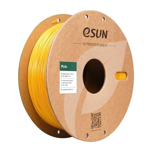 eSUN Filamento PLA+ 1.75mm, Filamento per Stampante 3D PLA Plus, Precisione Dimensionale +/- 0.03mm, Bobina da 1kg (2.2 libbre) Filamento per Stampa 3D per Stampanti 3D, Giallo