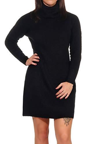 Only Onljana L/S Cowlnck Dress Wool Knt Noos Vestito, Nero (Black Black), S Donna