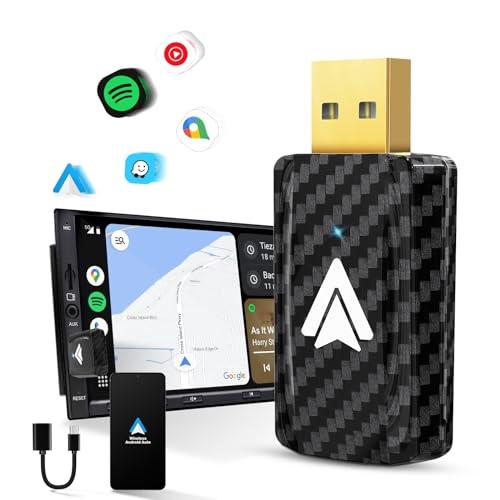 MSXTTLY Adattatore Android Auto U2A Wireless 2024 Android Auto Sitck Convertire AA cablato in Wireless per auto con telefoni Android AA cablati 11-16, Mini e stabile, USB C/A