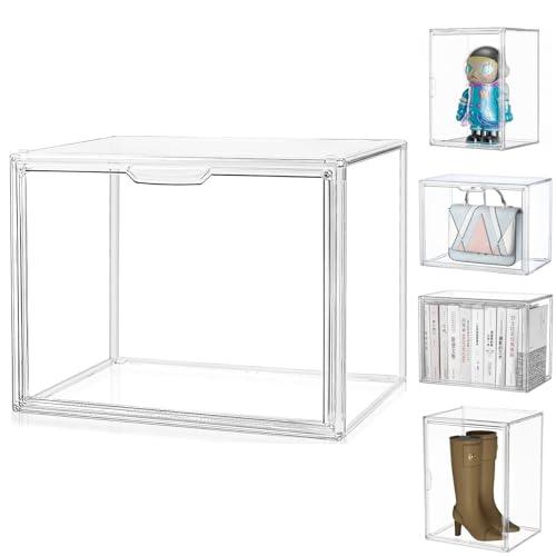 Siyecioa Vetrinetta Espositiva Vetrina Acrilico con Porta per Vetrina Espositiva Collezionismo, Teca Plexiglass, Figure, Hanno Bisogno di Auto Assemblaggio, Antipolvere(45×33×33)