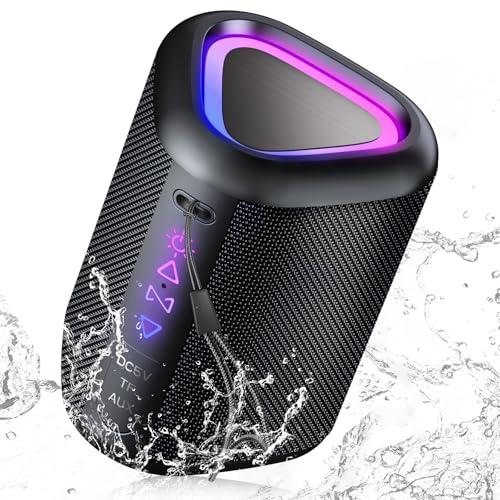 aowoka 2025 Cassa Bluetooth Portatili Senza Fili con Luce Led, Bluetooth 5.4, 24 Ore, Altoparlante Bluetooth Bassi Potente, Impermeabile IPX7, Speaker da Esterno per Viaggi, Sport, Feste, Ciclismo
