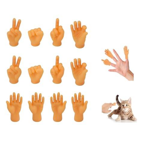 YANGWEN Mini Mani, 12 Pezzi Tiny Hands, Piccole Mani Manine Marionette da Dito,Adatto per Spettacoli di Magia, Feste di Gioco, Feste per Animali Domestici