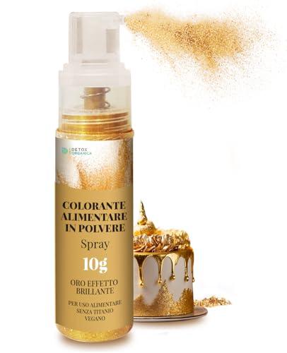 Detox Organica Colorante Alimentare in Polvere ORO - 10 g - Glitter commestibili- Vegan | Per aggiungere un tocco di brillantezza ad ogni creazione!
