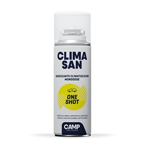 CAMP Climasan One Shot Spray - Igienizzante Climatizzatore e Abitacolo Auto Monodose, Spray Pulizia Condizionatore ad Azione Purificante - Ideale per Rimuovere Germi e Batteri - Made in Italy, 200 ml