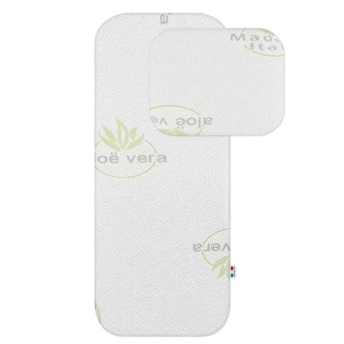 Babysanity Materassino Carrozzina Sfoderabile a Norma EN16890:2017 – Antisoffoco, Antibatterico, Privo di Zip per Massima Sicurezza – Cuscino Neonato Traspirante Aloe