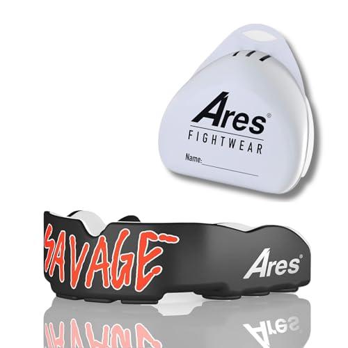 Ares Fightwear® Scatola di paradenti Slim Fit con scatola per arti marziali, MMA e atleti, massima protezione dei denti grazie alla vestibilità ottimale, mouthguard professionale per uomo e donna