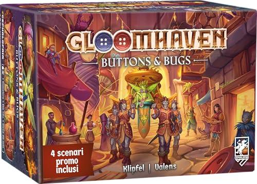 Asmodee Gloomhaven Buttons & Bugs, Gioco da Tavolo per un Giocatore, dai 10 Anni in su, Durata Stimata di Gioco 20 min. Edizione in Italiano