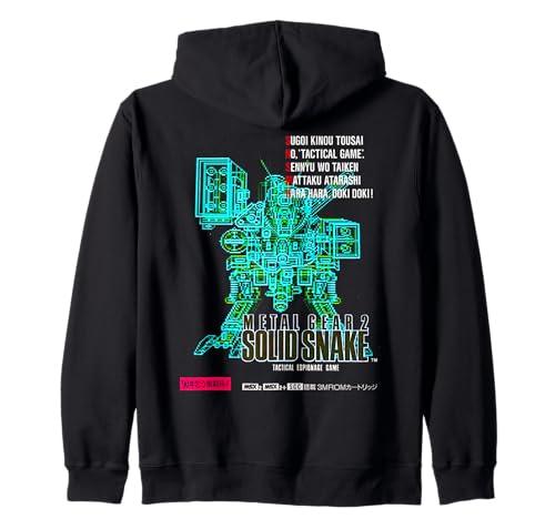 Metal Gear Box Art Giappone Retro Gamer Classic 8-Bit Stealth Felpa con Cappuccio