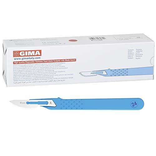 GIMA - Bisturi monouso sterili, modello standard, n. 24, confezione da 10, 27068