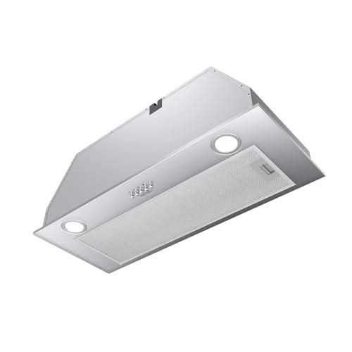 Hermitlux Cappa Aspirante 75cm, Cappa Cucina Incasso con Flusso d'Aria 620m³/h, 3 Livelli con Filtro a Carboni，68dB