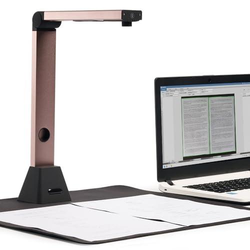 Gtremulent Scanner Portatile per Documenti: Fotocamera 8MP con OCR - Scansione A3 Automatica per Libri/Arte e Ufficio - Design Piegevole con Base Stabilizzante per Insegnanti e Professionisti