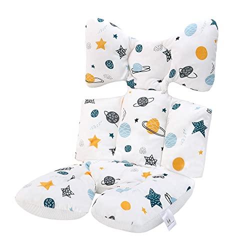 Miracle Baby Copriseduta Imbottita Traspirante per Passeggino Universale, Double-Face per 4 Stagioni,Copriseduta Passeggino,Cuscino Passeggino Universale Dimensioni 38x 70 cm（Pianeta）