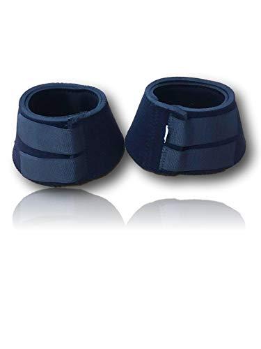Campane per zoccoli per cavalli, pony, sangue caldo, sangue freddo, purosangue, nero, campane in neoprene, S-XL, protezione per gli zoccoli per equitazione, salto fuoristrada, pascolo (M (nero)