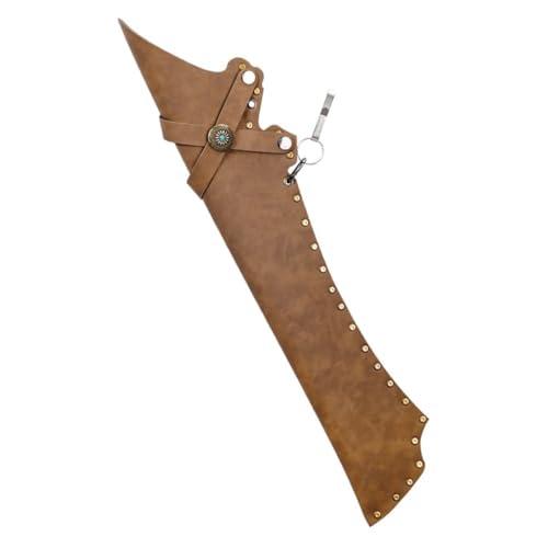 MiOYOOW Faretra per Tiro con l'Arco, Borsa per per Frecce Retrò Impermeabile in Pelle PU, Custodia Portatile per Allenamento di Tiro della Caccia