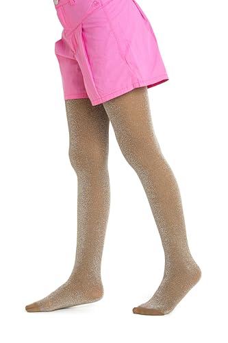 Gi&Gi Collant coprenti 70 denari da bambina caratterizzati da un brillante glitter colorato.N.2205 (IT, Età, 4 anni, 6 anni, Regular, BEIGE)