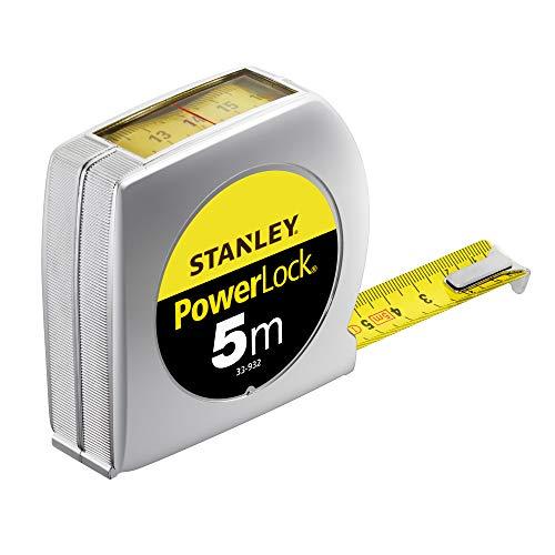 Stanley 0-33-932 Flessometro Powerlock con Lettura Diretta e Clip d'Aggancio, 5 m