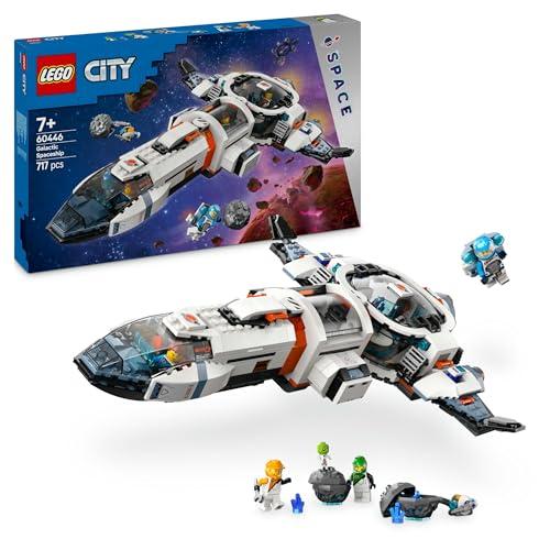 LEGO City Astronave Galattica Modulare con 4 Minifigure e Figura Aliena - Giocattoli Spaziali Costruibili, Giochi per Bambini e Bambine da 7 Anni in su, Idee Regalo di Compleanno e per le Feste 60446