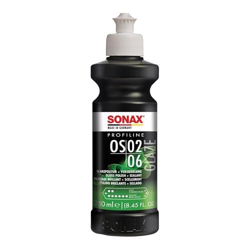 SONAX PROFILINE OS 02-06 (250 ml) lucidante con sigillatura rapida, per applicazione a mano e a macchina. Rimuove graffi leggeri | Art. N. 02471410