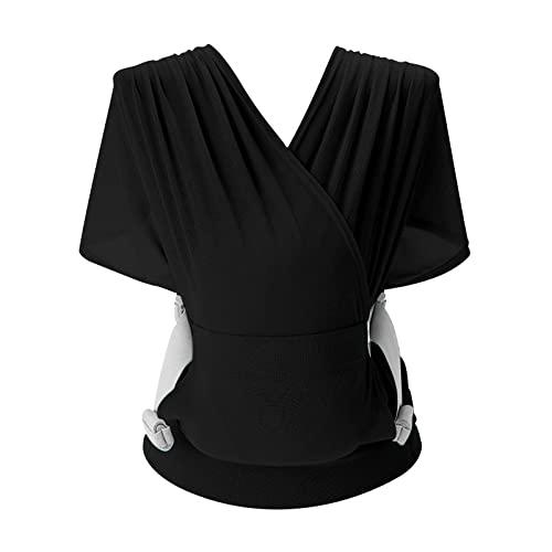 SONARIN Traspirante Fascia Porta Bebè,Portabebè Ergonomica Elastica Porta Bambino Portantina Bebè Marsupio Portabebè Neonati Leggera Portatile per Neonati Bambini fino a 15 kg(Nero)