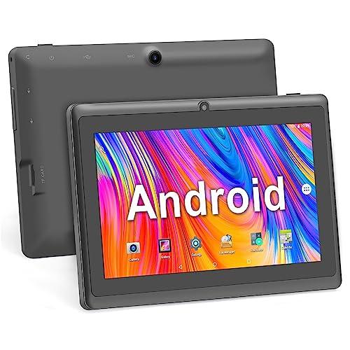 Haehne 7 Pollici Tablet PC, Android 5.0 Quad Core, 1GB RAM 8GB ROM, Doppia Fotocamera, Touchscreen Capacitivo, WiFi, Bluetooth, Nero