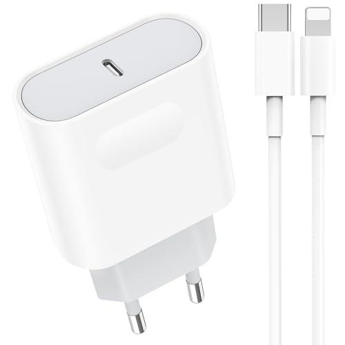 Caricatore for iPhone 14/14 Pro/14 Pro Max/14 Plus/13/12/11/XS/XR/X/SE, USB C Rapido Caricabatterie with 2M Cavo Spina Adattatore Alimentatore Presa Carica Muro Ricarica Trefard