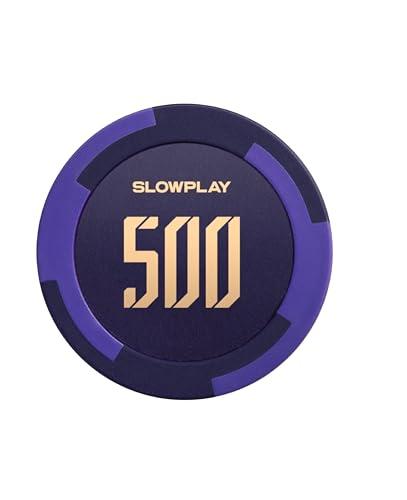 SLOWPLAY Godel Fiches da Poker in Argilla | 50 Pezzi di Fiches da Poker Texas Holdem, 14g Fiches da Poker [con Valore] | Squisita fattura e Design (500)